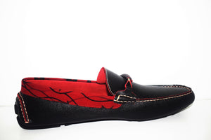 Leather & Print Moccassin